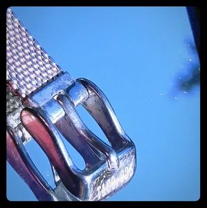 T & Co. Silver Belt Buckle Style Bracelet